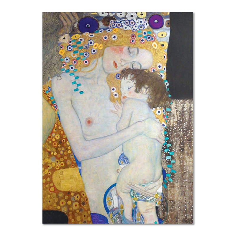 Motherhood by Gustav Klimt - No Frame Painting on Plastic / Acrylic, 65cm H x 95cm W