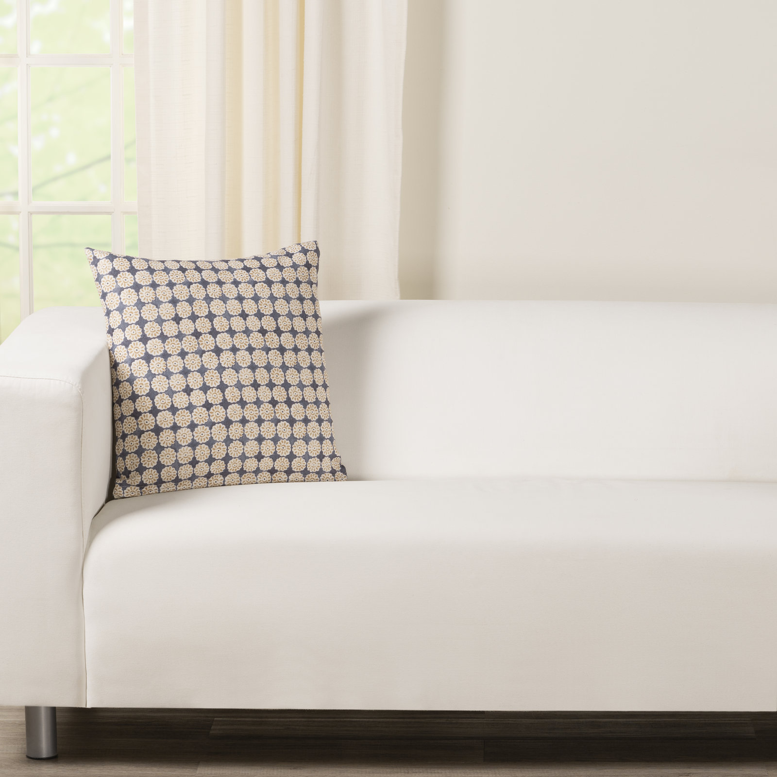Hansah Pillow, Square 26", Polyester, Ink Geometric