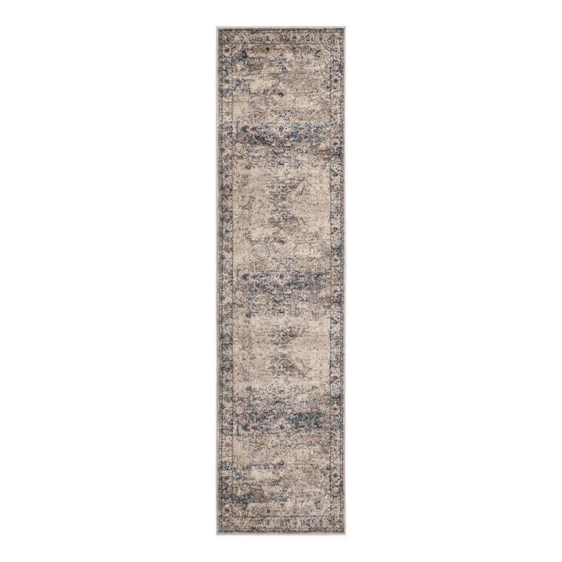 Cambrie Oriental Gray Area Rug, Runner 2'7" x 10'