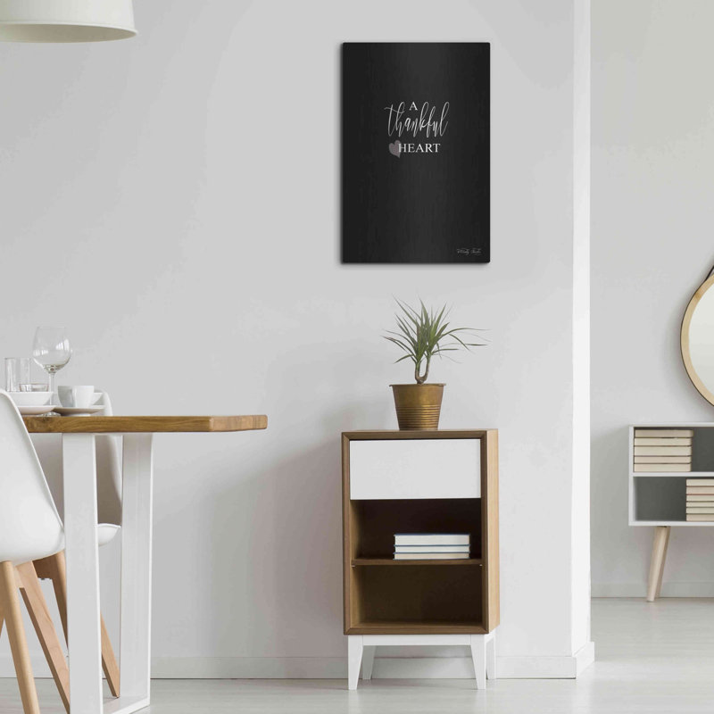 «A Thankful Heart Sign» par Cindy Jacobs, art mural en métal, H 24 po x l 16 po