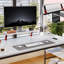 L-Shaped Metal Base Computer Desk-978524069-978524070