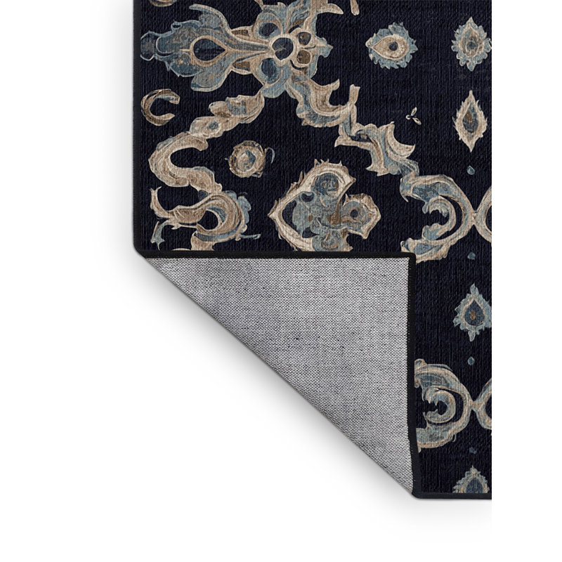 Machine Washable Gray Area Rug, Rectangle 8' x 10'