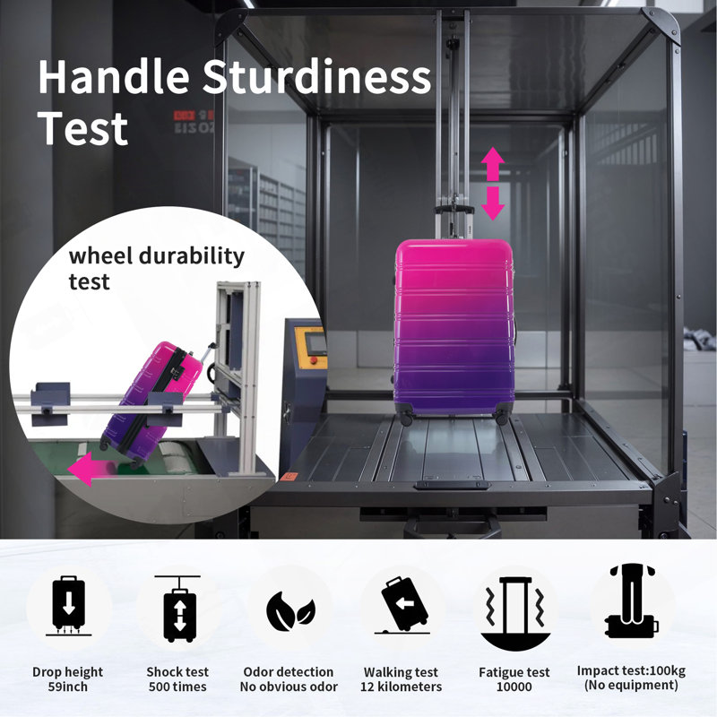 Hardshell Luggage Sets 3 Piece Gradient Color Expandable Suitcase With Spinner Wheels And TSA Lock Lightweight 20" 24" 28" Available