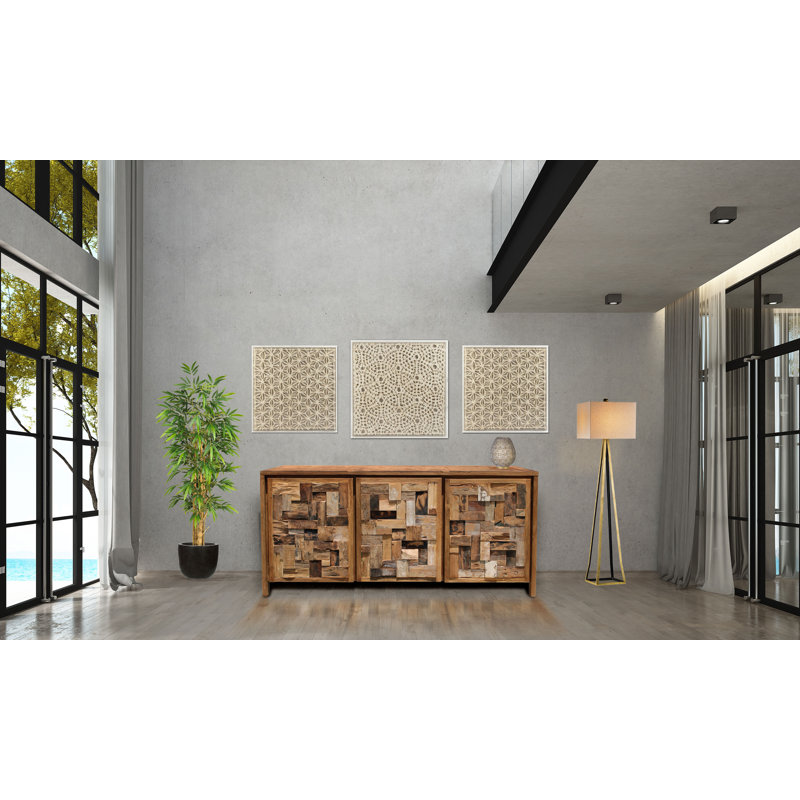 Crédence en bois teck large 71" Hartly