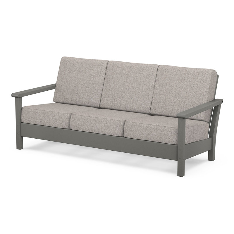 Harbour Deep Seating Sofa, Weathered Tweed, Slate Gray
