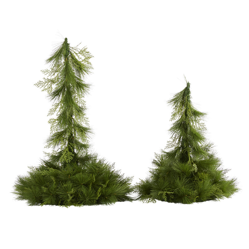 Ensemble de 2 décorations d'arbre de Noël artificiel