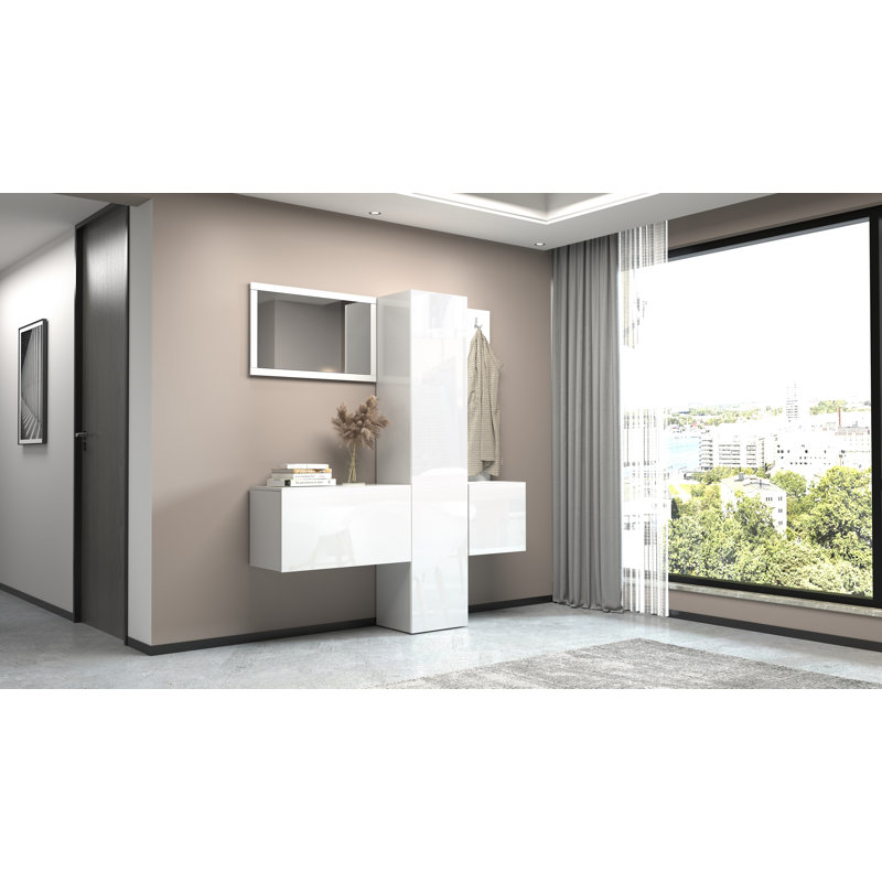 Claree Hall Tree 170cm Wide with Bench and Shoe Storage