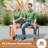 4 Pcs Outdoor Curved Bench With Slatted Seat Wrap Around Tree Bench 2-person Seating