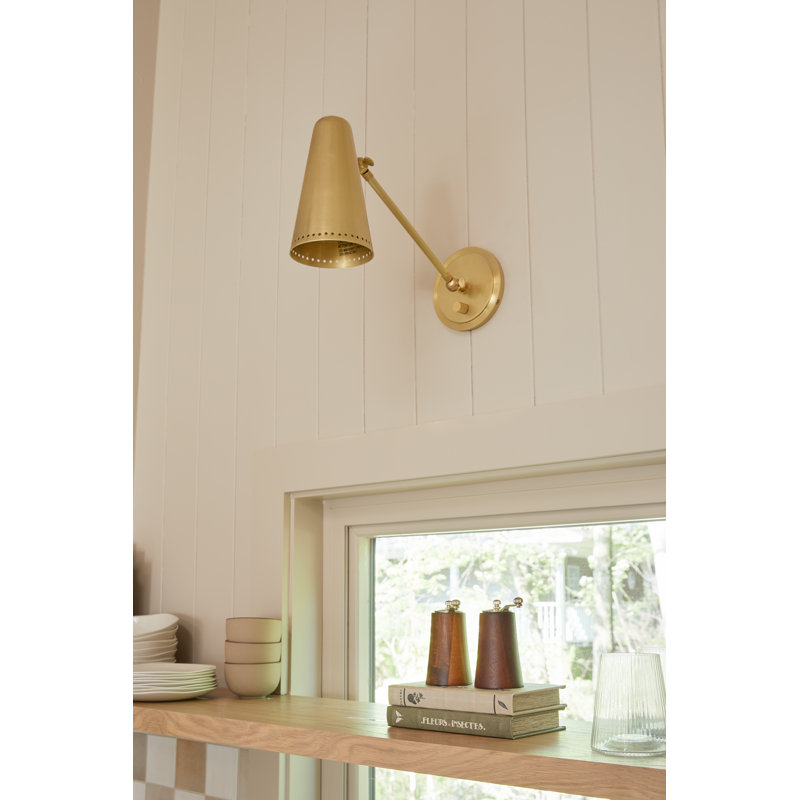 Easley 1 Light Wall Sconce, Aged Brass