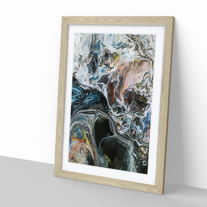 Shadows in Abstract - Picture Frame Graphic Art Print, Oak, 91cm H x 60cm W x 2cm D