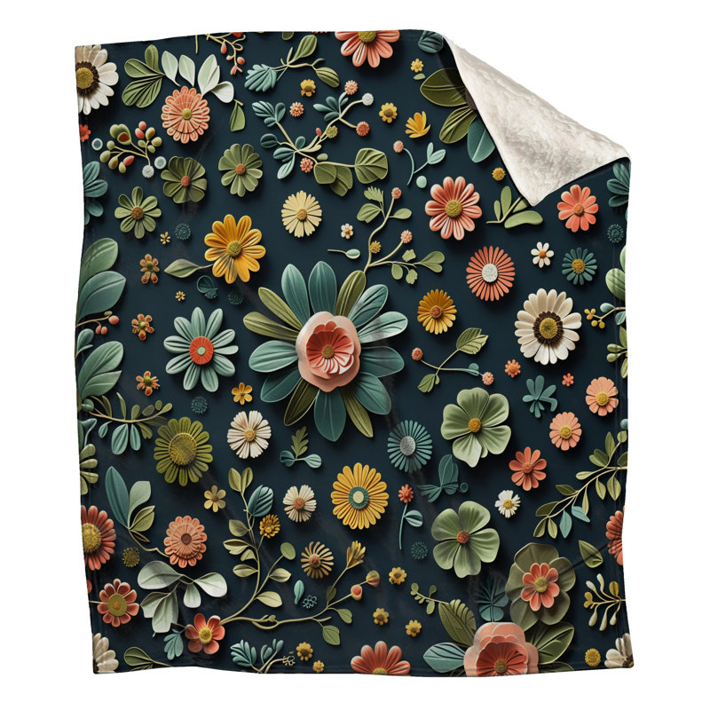 Jeté Floral, L 50 po x H 60 po