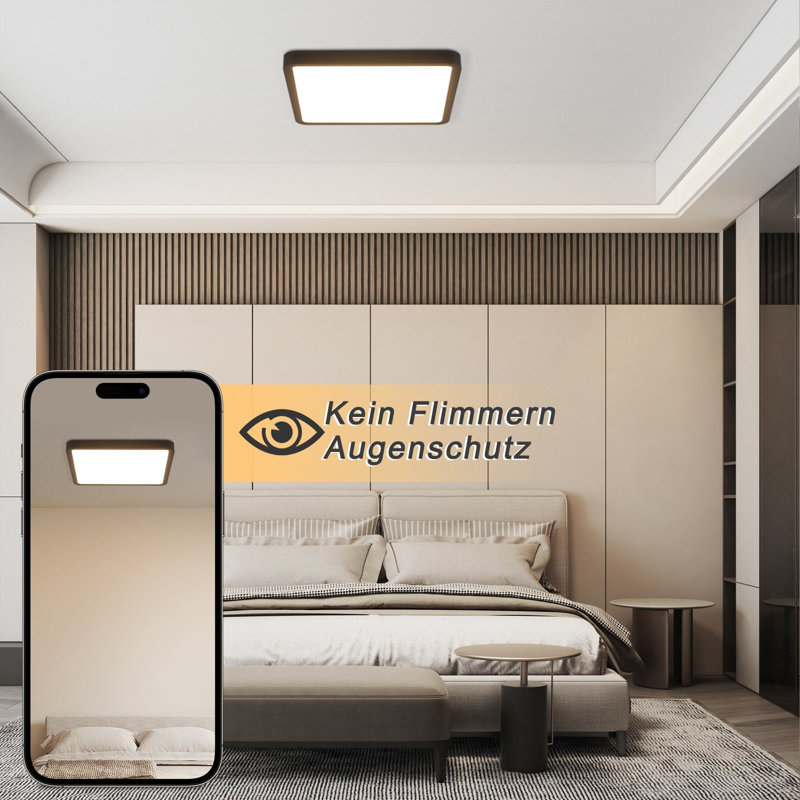 Plastic LED Flush Mount, Black