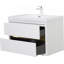 Meuble-lavabo mural avec lavabo, armoire de rangement flottante avec comptoir en résine de pierre et tiroirs à fermeture en douceur-112897625