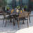48" Round Patio Dining Table for 6 Person Cast Aluminum Patio Splicing  Table with Umbrella Hole,Bronze（Excluding Chairs）-1465406000
