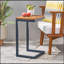 Table d'appoint en bois de sapin antique avec base en fer, polyvalente et élégante pour toute pièce ou espace extérieur-469752295