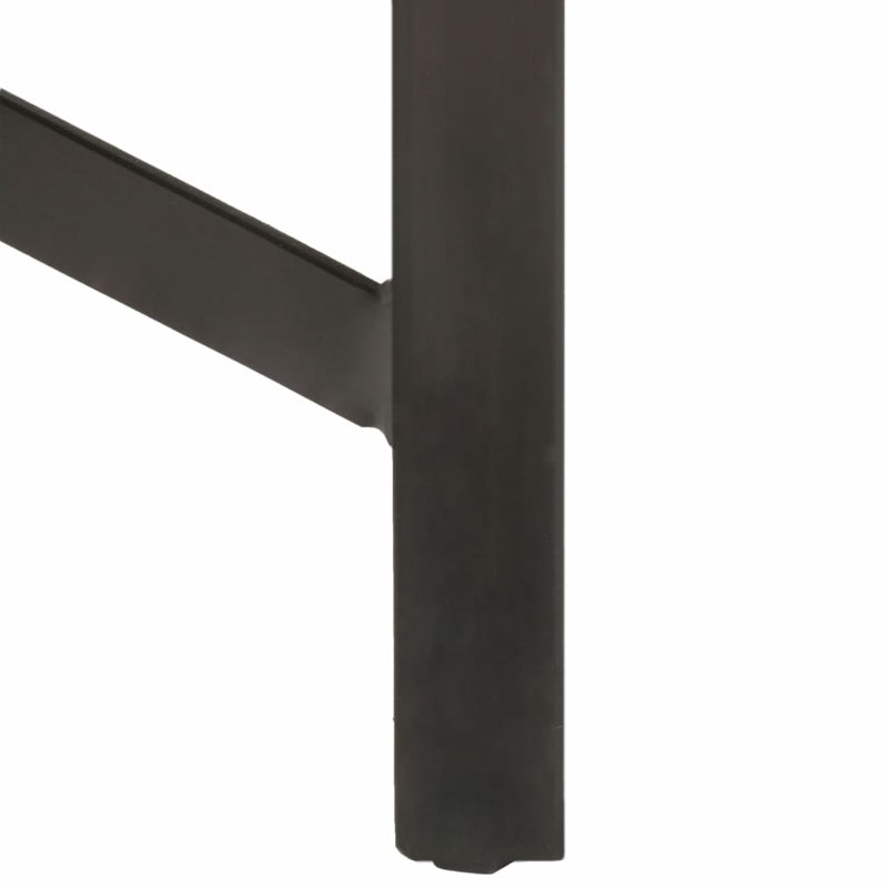 Sean Solid Wood Top Metal Base Dining Table, H107 x L60 x W60cm