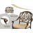 Asuman 4 - Person Patio Dining Set Umbrella Hole Included Square Table with Cushions Included-2130317704