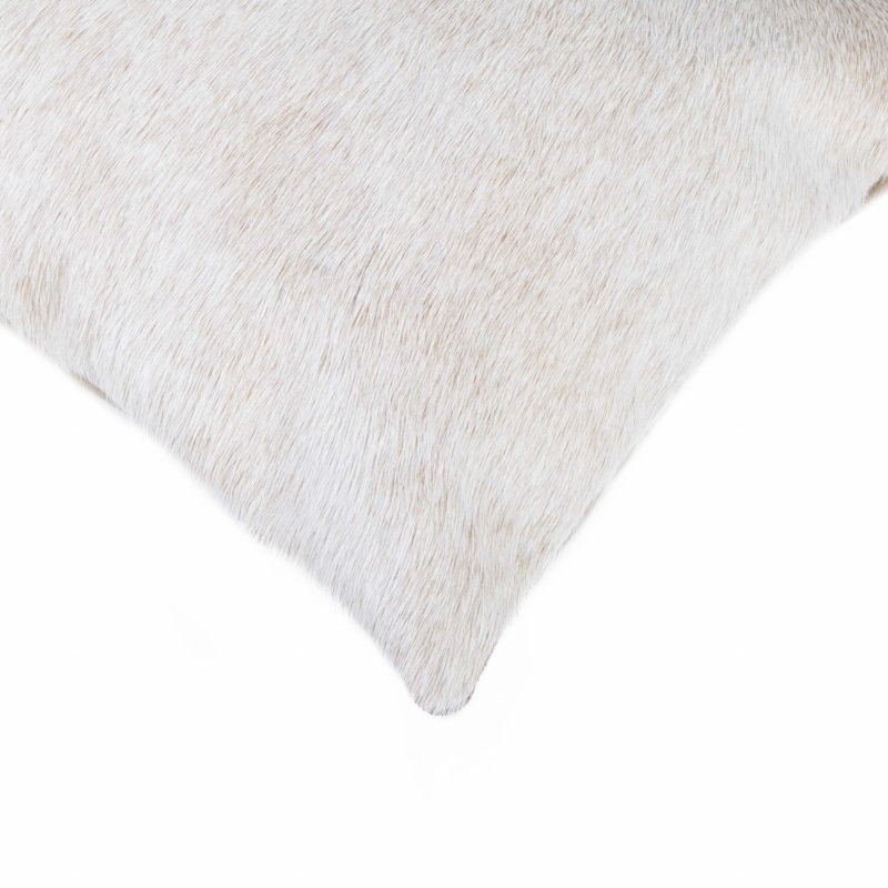 Coussin lombaire en cuir de vache naturel cousu à la main, Naturel