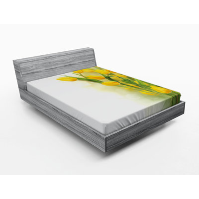 Drap-housse floral en microfibre