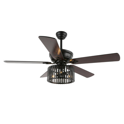 5-Blade Reversible Blades Ceiling Fan with Remote Control