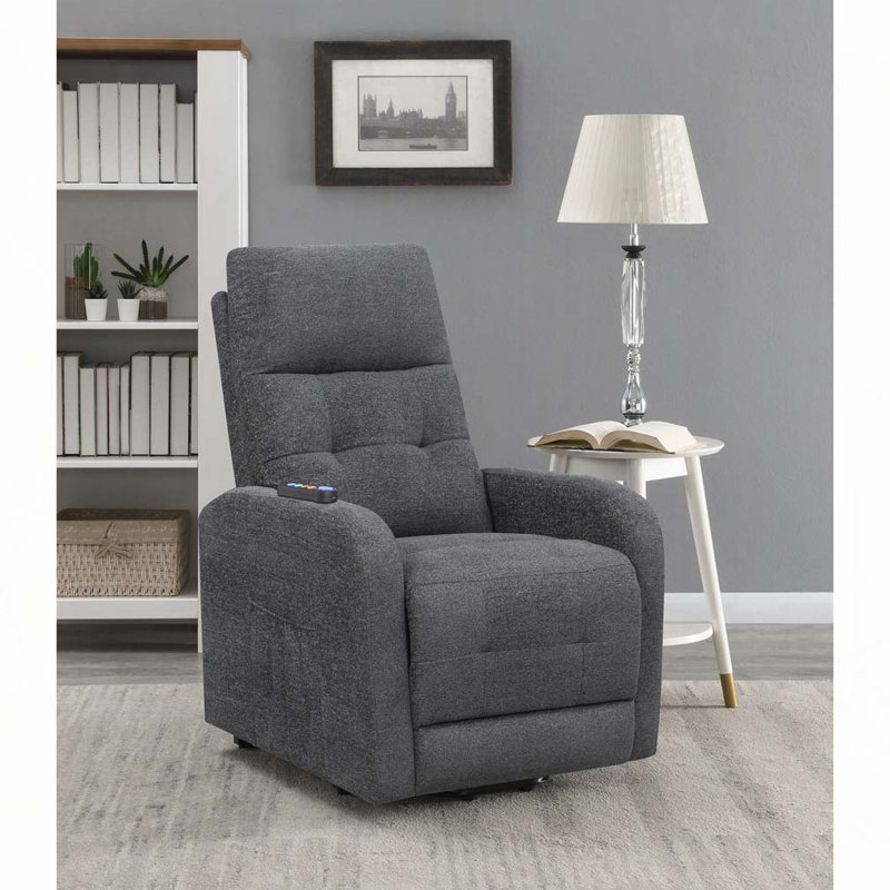 Fauteuil inclinable électrique lève-personne de 27 po Ivor, Gris anthracite