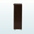 Letha 5-Shelving Space Dark Brown Finish 2-Door Shoe Storage Cabinet, 38.12" H X 29.71" W X 12.8" D