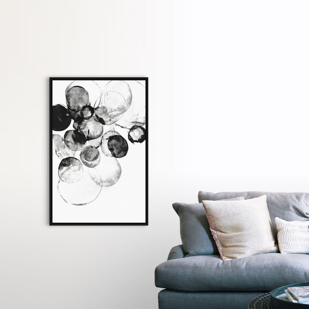 Black Rings I - Painting Print on Canvas Wrought Studio™ 