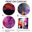 Collage abstrait orange mauve à motif de fractales - décorations murales orange 2 pièces-114716245-114716228-114716251