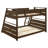 Kolbie Wood Veneer Twin Over Full Bunk Bed Walnut-90990445