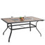 Ensemble de salle à manger rectangulaire pour 6 personnes de 60 po avec coussins et parasol Leonard-724423288