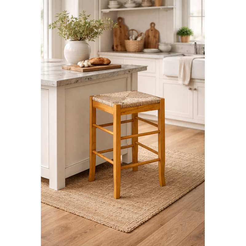 Tabouret de bar et de comptoir Miltonsburg, Chêne, Tabouret de comptoir (siège d'une hauteur de 24,5