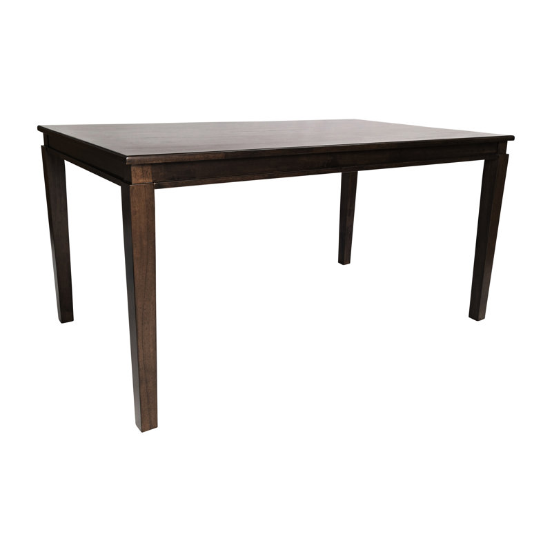 Ballarat Commercial Grade Heavy Duty Rectangular Solid Wood Dining Table, 2.5' H x 3.02' W x 5' L, Dark Brown