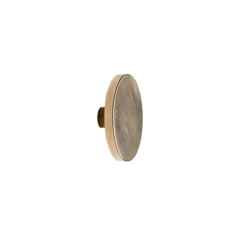 Edge Bronze Mushroom Knob, White Bronze Light