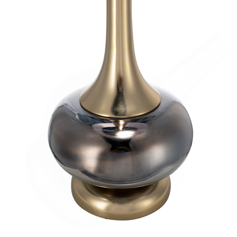 D15x29" Table Lamp With Glass Drum