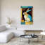 Tableau abstrait contemporain moderne représentant une forêt de lapins, rêve de lapin coloré-61060840