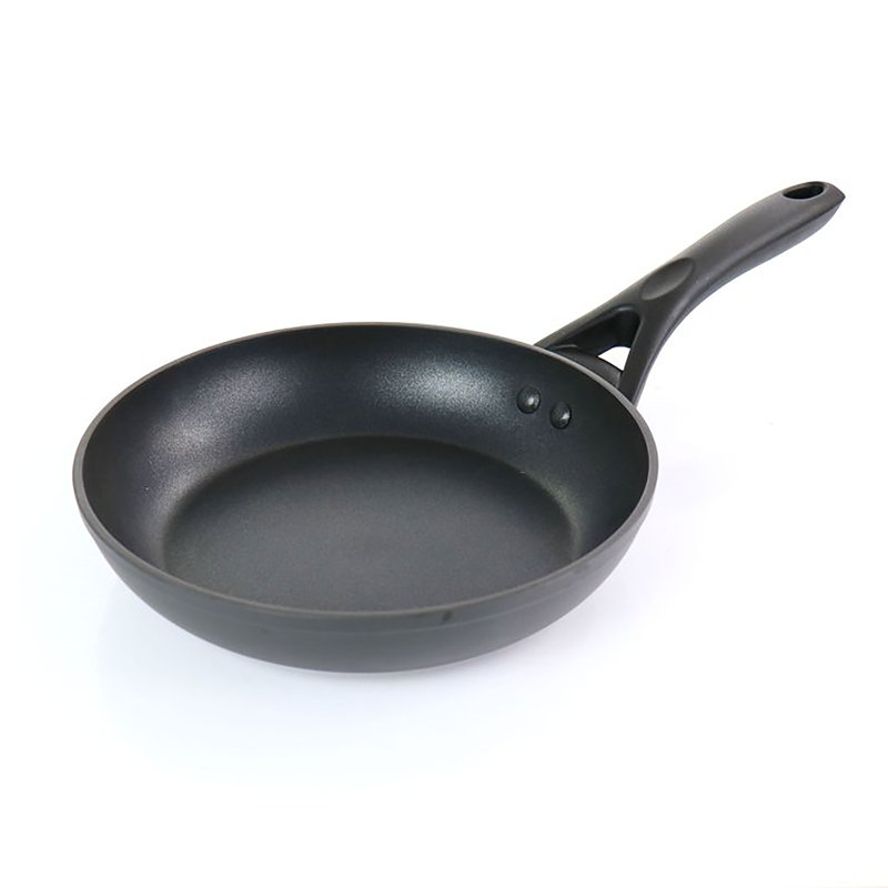 Poêle à frire antiadhésive en aluminium 8 pouces avec poignée en bakélite Cool-touch - Poêle ronde compacte pour une cuisson quotidienne faible en gras