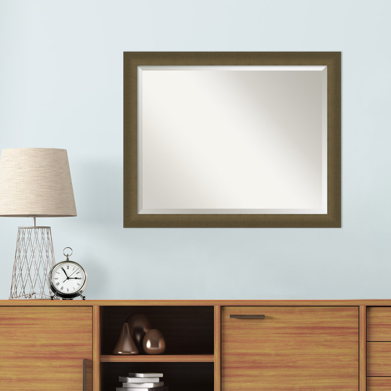 Miroir mural Yousaf, Argent, 23,5 po x 23,5 po, Carré