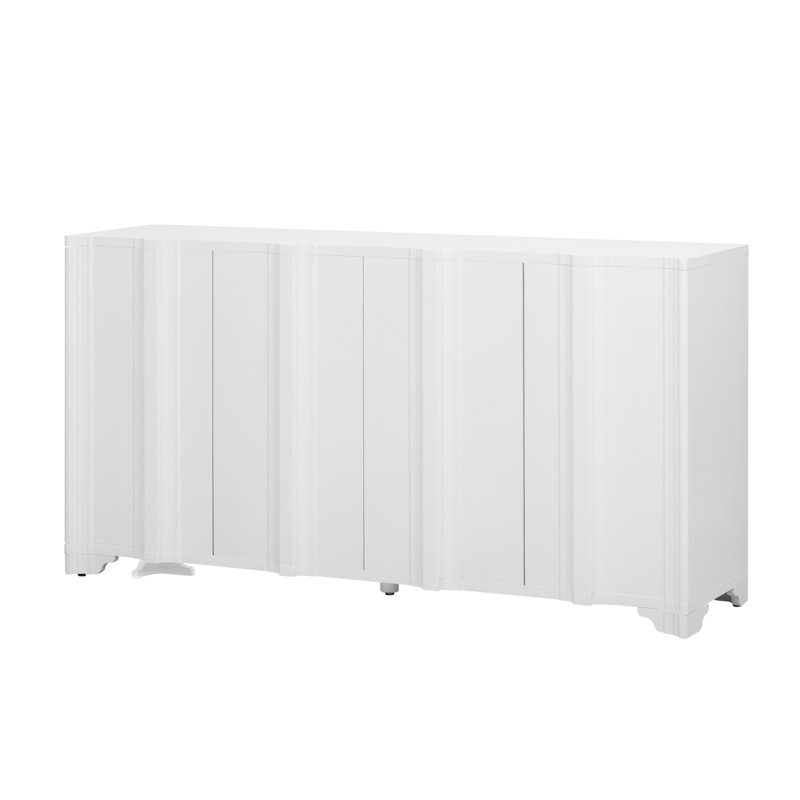 Solace 4-Door Sideboard with Adjustable Shelves, White