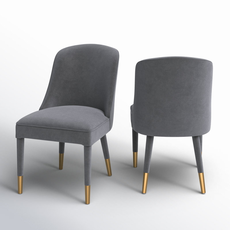 Chaise parsons rembourrée Belhaven, Gris clair