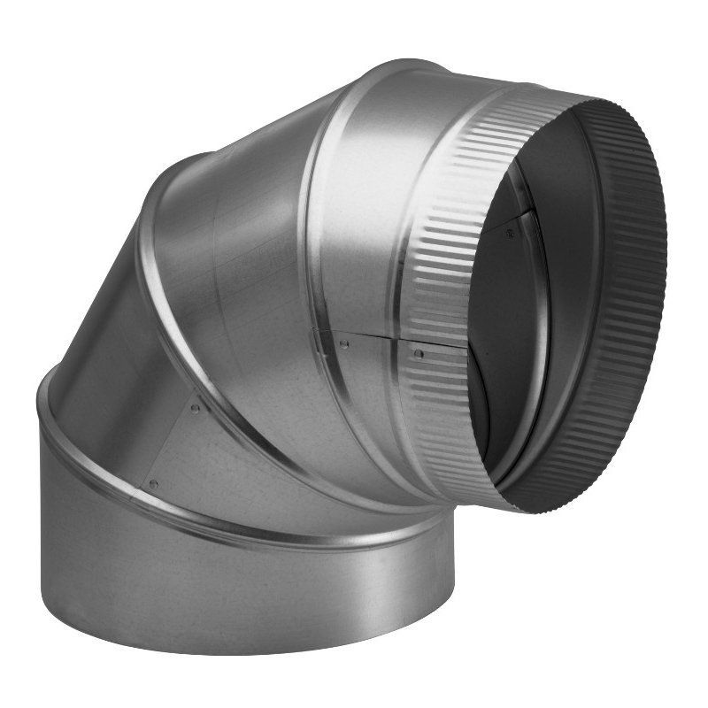 Accessoire de conduit de coude rond, H 13,25 po x l 10 po x P 10 po, Acier inoxydable