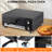 Electric Pizza Oven Countertop - 12" Single Deck Commercial Pizza Maker | Stainless Steel Interior with Removable Tray | for Home Kitchen & Restaurant Use, 110V/1100W, Black