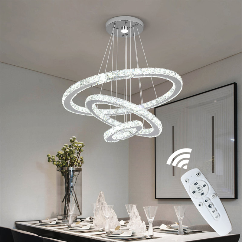 Lowellville 3 - Light Crystal LED Chandelier, Chrome