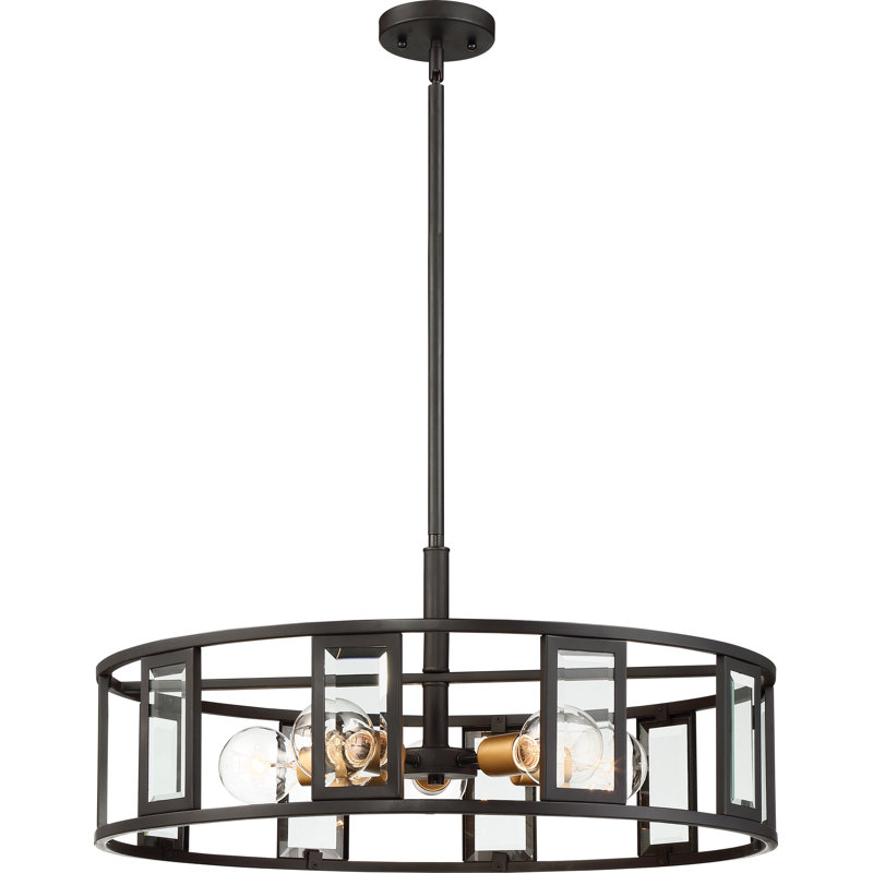 Alliona 5 - Light Dimmable Drum Chandelier