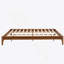 Structure de lit plateforme en bois de bambou massif avec support en lattes de bois, aucun sommier requis, assemblage facile-1884350883-1892485331