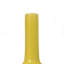 Vase à fleurs Remi, col étroit, céramique jaune avec motifs floraux, 16 po