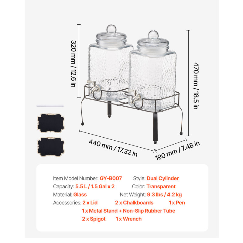 Distributeur de boissons 1,5 gallon