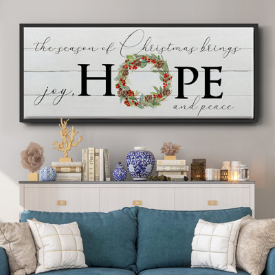 Joy Hope and Peace - Toile encadrée
