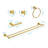 Bathroom Towel Rack  5  - Brushed Gold Aluminium Finish Strong And For Bath, Bed, Laundry, Kitchen Simple Install Procedure 5 Build , Rust- Different Rooms Easy Installation Directions-209553874