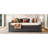 Full Size Daybed With Gray Fleece And Efficient Trundle System To Save Space Modern Convenient Access-901780618-901780596