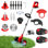 BAOKALER Désherbeur électrique, coupe-herbe, coupe-herbe, coupe-herbe sans fil 24 V 650 W, coupe-herbe avec 2 piles